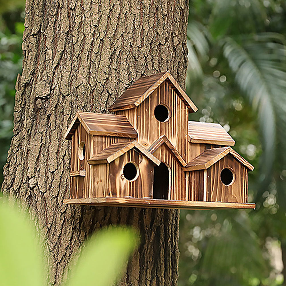 Sherum 6 Hole Handmade Bird House - GIFT FOR NATURE LOVERS