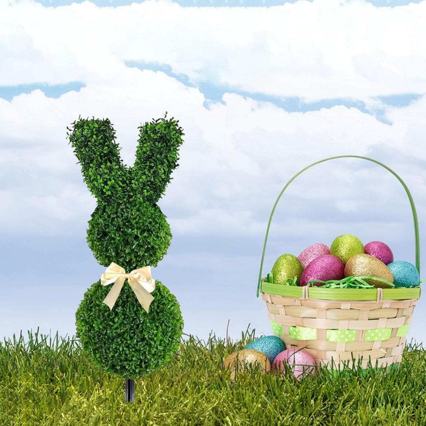 Sherum Artisan-Crafted Bunny Topiary Trees💥