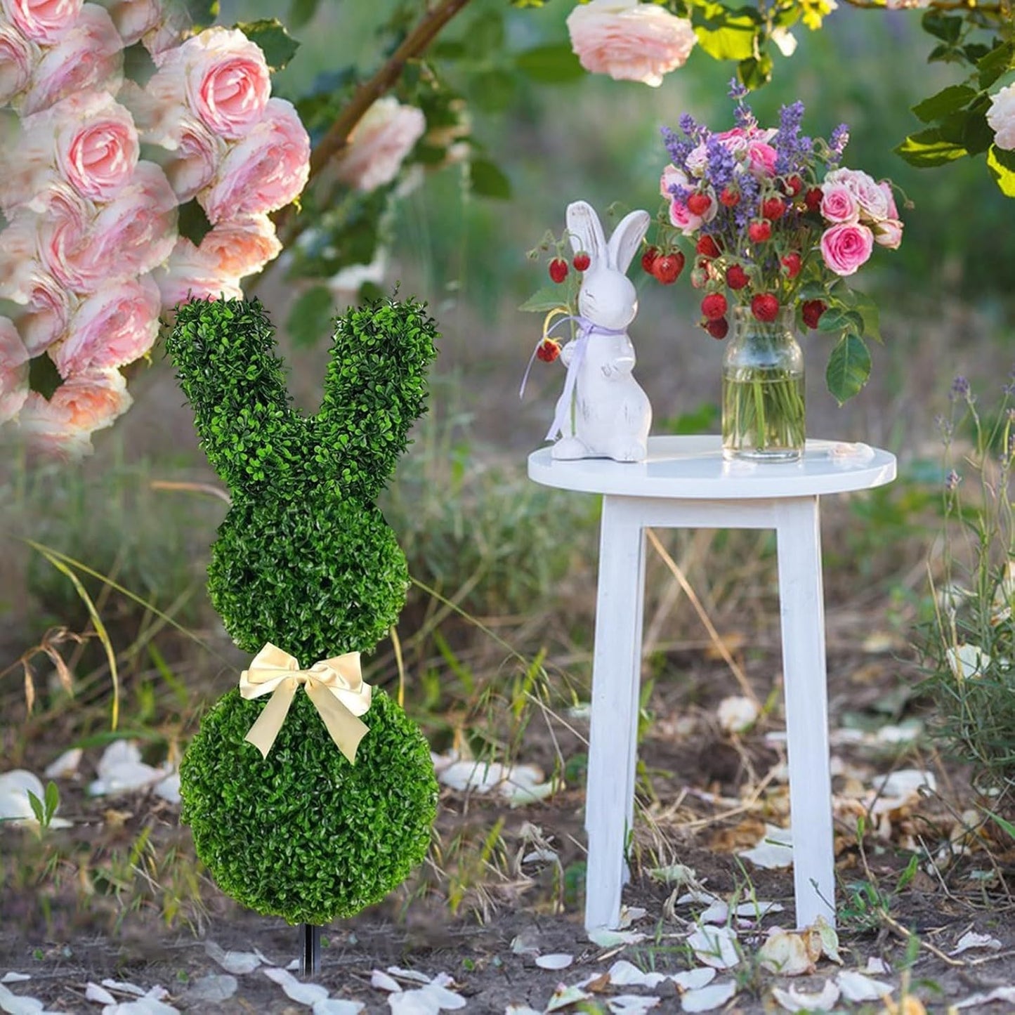 Sherum Artisan-Crafted Bunny Topiary Trees💥