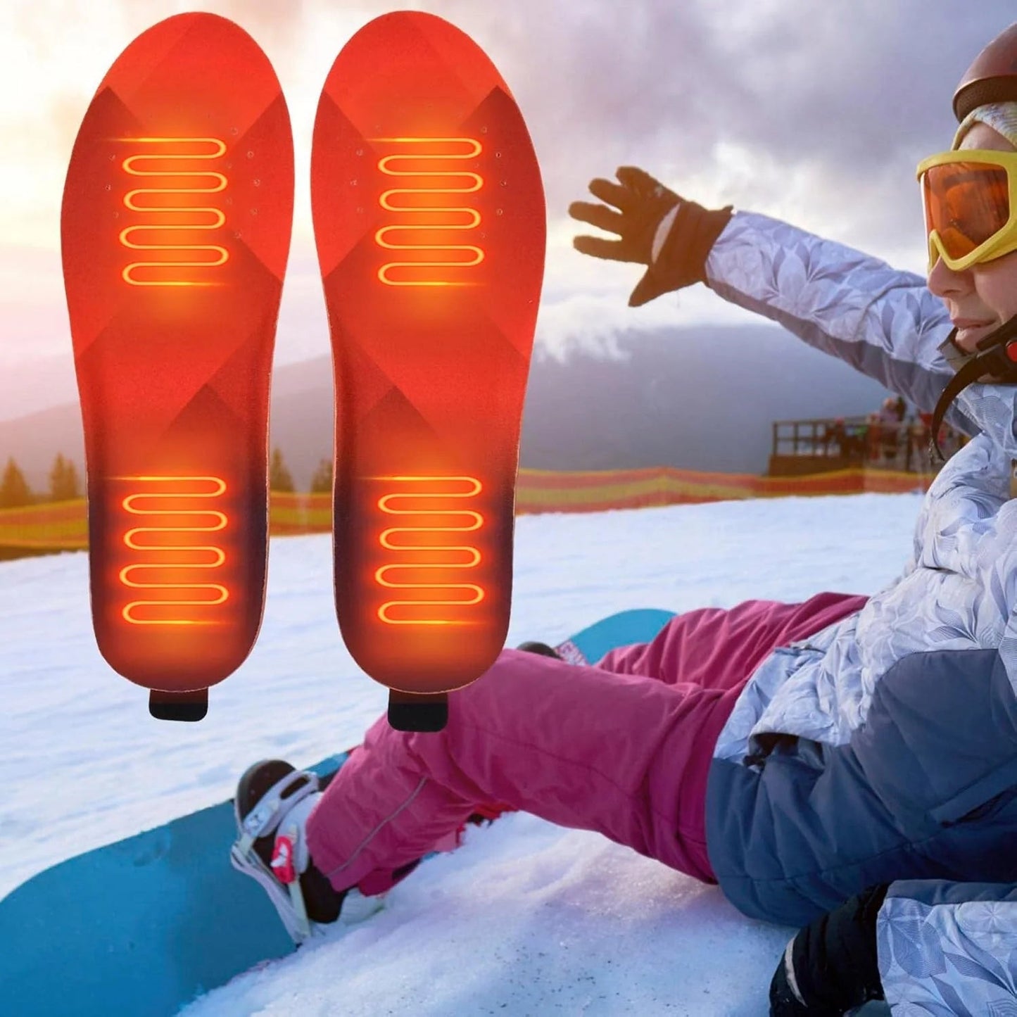 🔥FootEase Wireless Heated Insoles – Rechargeable Pain Soothing Heat for Plantar Fasciitis & Cold Feet